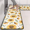 thumbnail image 2 of Kitchen Rugs Sets Of 2,White Sunflower Leaf Seed Pattern Anti Fatigue Kitchen Mat Rugs Non Slip Washable,Decorative Kitchen Floor Mats for Kitchen,Sink,Laundry,17"x47"+17"x47", 2 of 5