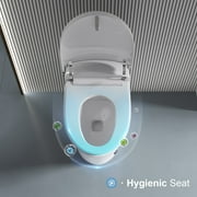 Horow Smart Toilet with Heated Seat, Automatic Power Flush Tankless,Ceramic One Piece Toilets no bidet