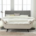 KINFFICT 65" Velvet End of Bed Bench for Bedroom, Upholstered Storage