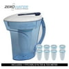 ZeroWater 10 Cup Ready-Pour Pitcher with 9 Filters & TDS Meter, ZD-010RP