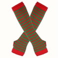 thumbnail image 2 of Dsseng Festive Striped Winter Arm Sleeves - Fire Ninja Style - Women‘s Fashion Accessory - Hand Wash or Dry Clean - Elastic Material - Knit Pattern - Suitable for Outdoor Use - Decorative, 2 of 7