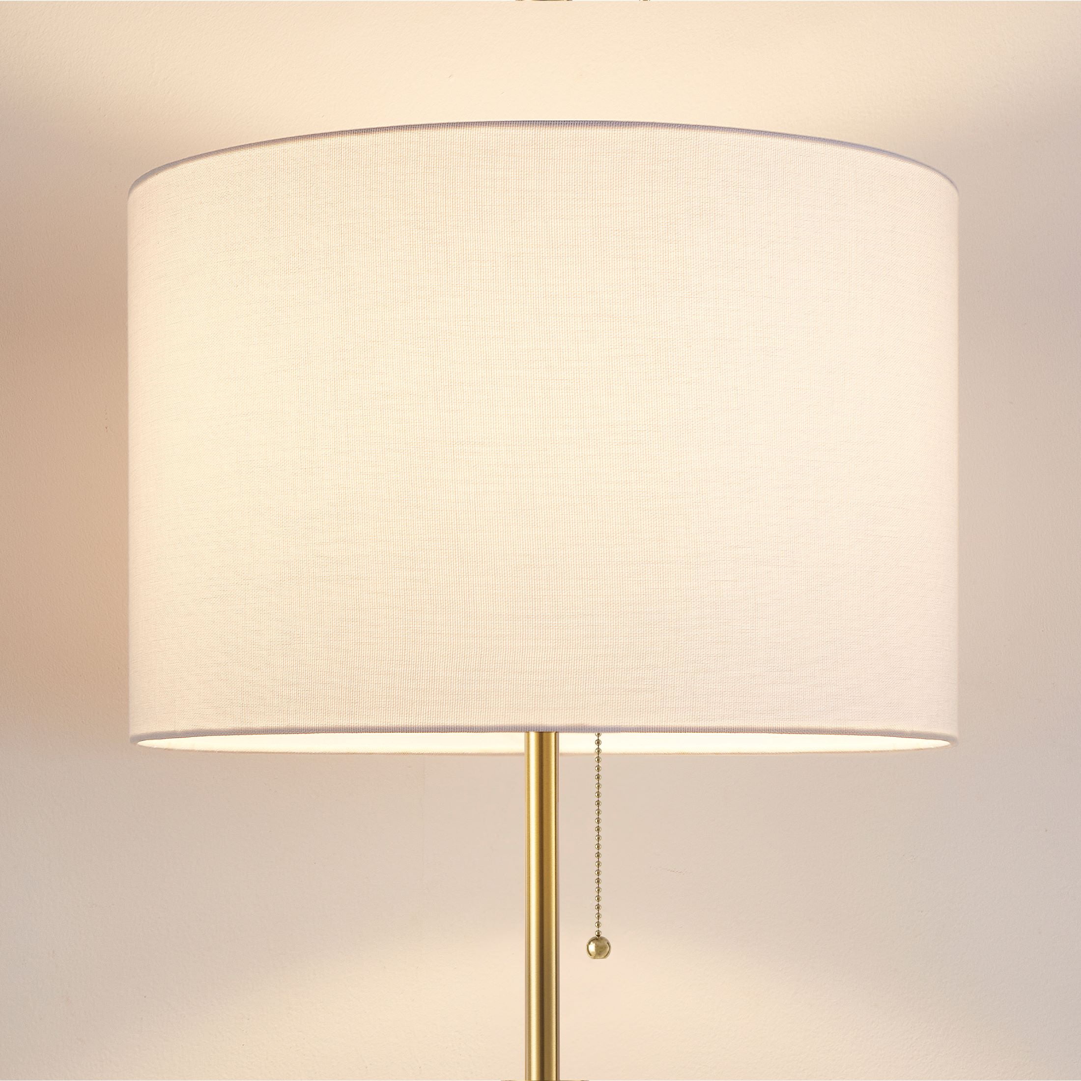 KAWOTI 64.5'' Adjustable Height Floor Lamp for Living Room Office, Modern Standing Floor Lamp with Pull-Chain Switch, Antique Brass