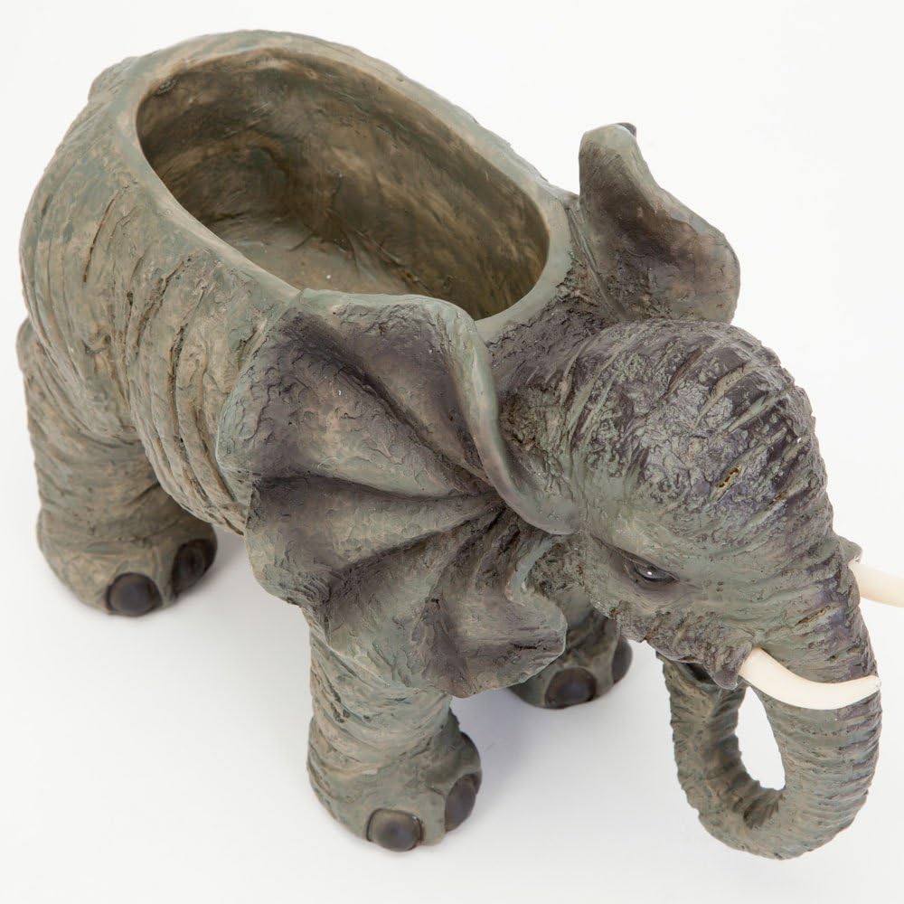 Bits & Pieces Elephant Garden Planter Indoor/Outdoor Safari Plant Holder