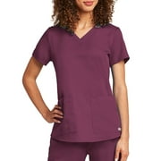 Grey's Anatomy Women's 2 Pocket V-Neck Shirred Back Scrub Top - 71166