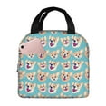 thumbnail image 1 of Easygdp Cute Corgi Head Bolsa Térmica Premium - Tela Oxford Impermeable, Gran Capacidad, Bolsillo Frontal, Unisex para Trabajo, Escuela, Actividades al Aire Libre y Picnics, 1 of 8