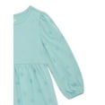 thumbnail image 2 of Garanimals Toddler Girl Long Sleeve Elastic Cuff Knit Dress, Sizes 12M-5T, 2 of 3