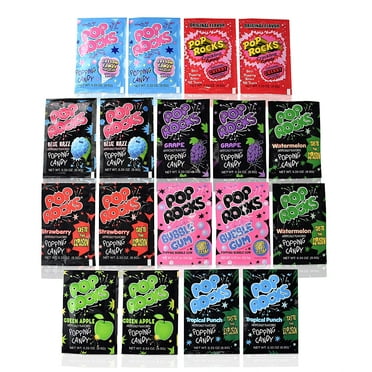 Pop Rocks Pack Crackling Candy Variety Pack of 18  Classic Popping Candy - Nine (9) Different Flavors (2 of each) - vintage - birthday gift - care package - kids - adult TDSMS