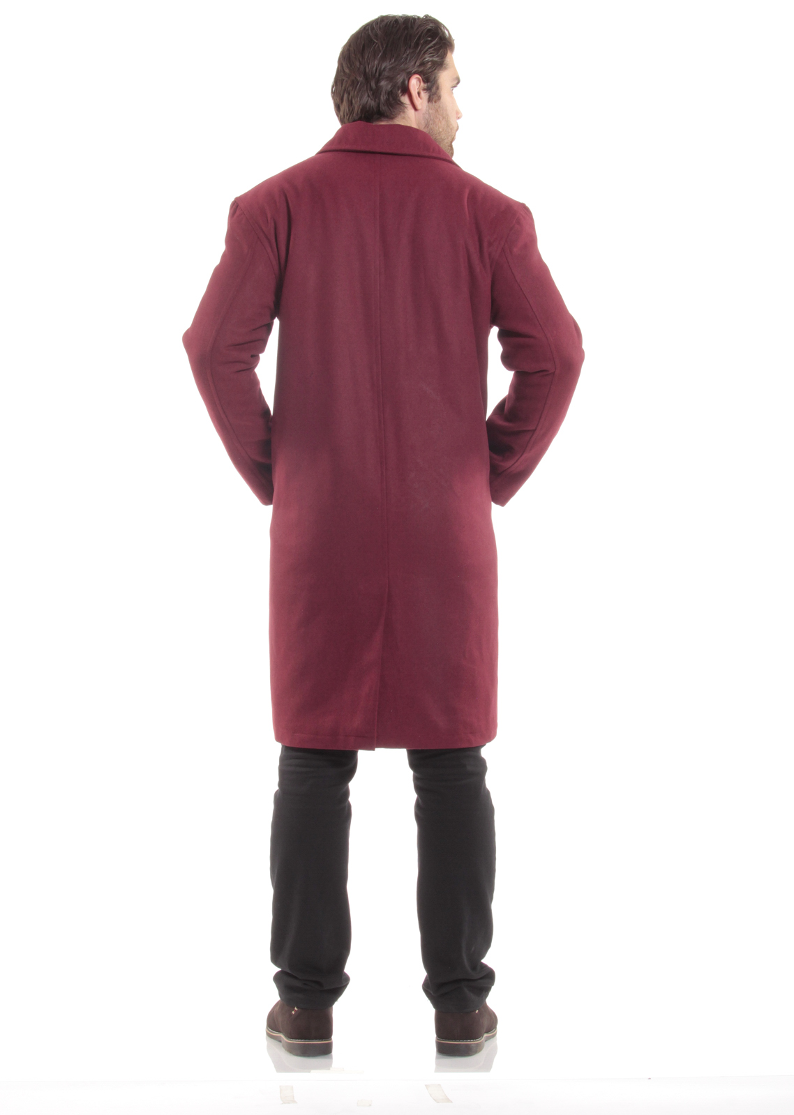 Alpine Swiss Mens Zach Knee Length Jacket Top Coat Trench Wool Blend Overcoat - image 4 of 7