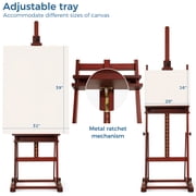 VISWIN Medium H-Frame Easel 67 to 95H, Hold Canvas Up to 49-Walnut