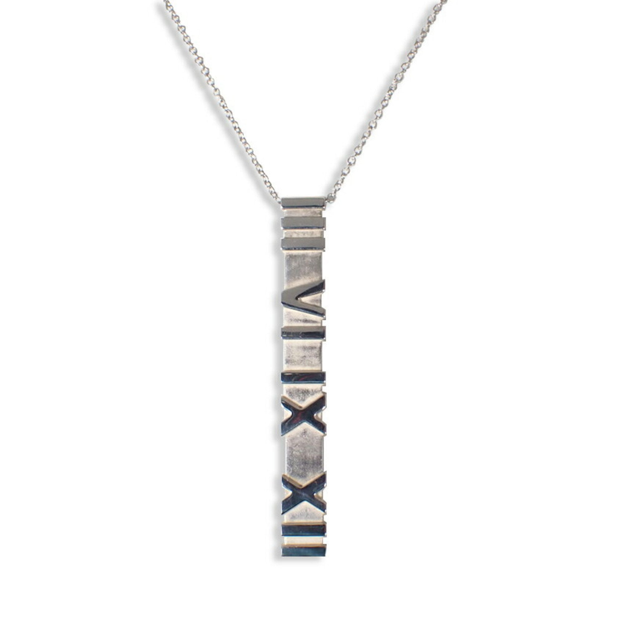 TIFFANY & CO. Pre-Owned TIFFANY 925 Atlas bar pendant necklace (Good)