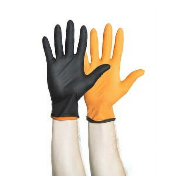 Halyard Health 44758 Black-Fire Nitrile Exam Glove, Powder-Free, Large, (Pack of 1500)