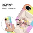 thumbnail image 4 of for iPhone 7 Plus, iPhone 8 Plus Case with Ring Stand, Heavy Duty Military Grade Rugged Shockproof Silicone Rubber Magnetic Kickstand Holder Case for Women Girls, Rosegold Colorful, 4 of 7
