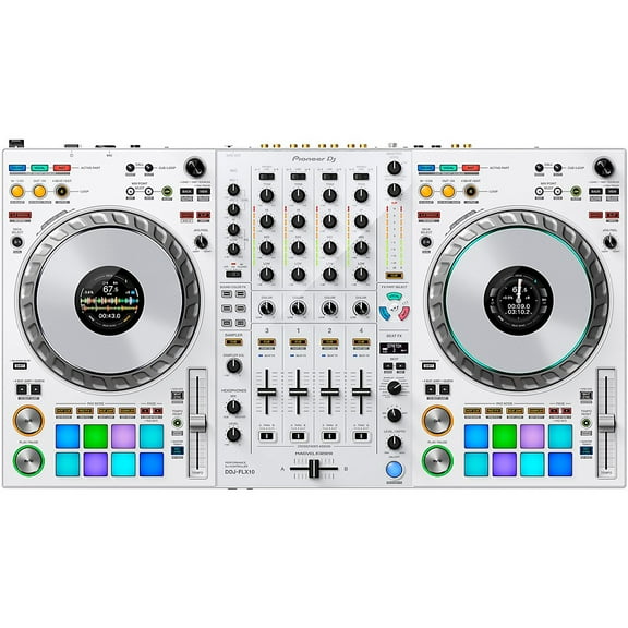 Pioneer DJ DDJ-FLX10-W 4-Channel DJ Controller for Rekordbox & Serato - White