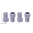 thumbnail image 4 of EeaseMX 4 adaptadores de aleación de aluminio de Presta a Schrader para bicicletas de montaña, de carretera, de montaña, con compresor de aire y bomba (plateados)., 4 of 7