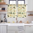 thumbnail image 2 of Cartoon Farmhouse Kitchen Curtains Window Panels, Cute Watercolor Cabin Animals Trees Yellow Insulated Window Treatment Curtain, Grommet Curtains for Bedroom/Living Room/Bathroom, 2 Piece 42"Wx45"L, 2 of 8