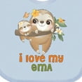 thumbnail image 4 of Inktastic Sloth I Love My Oma Boys or Girls Baby Bib, 4 of 4