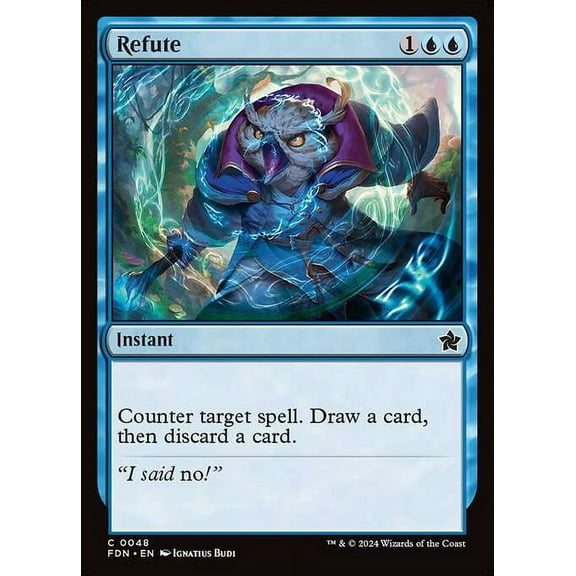 MtG Foundations Common Refute [FOIL] #48