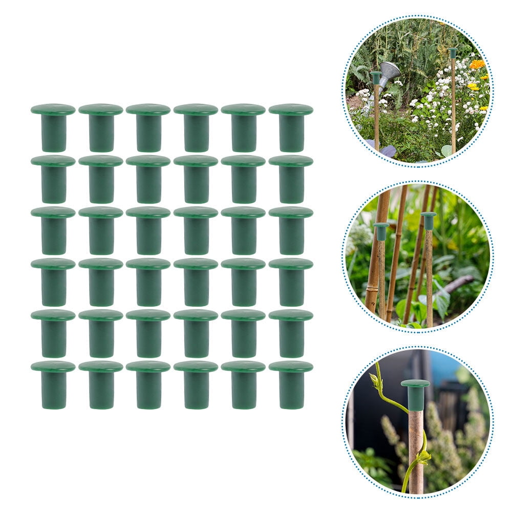 48pcs Garden Cane Caps Bamboo Cane Use Topper Protectors Plant Safety Corner Covers