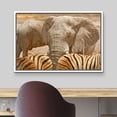 thumbnail image 3 of wall26 Framed Canvas Print Wall Art African Safari Elephants &amp; Tiger Stripes Nature Animals Photography Realism Rustic Scenic Landscape Colorful for Living Room, Bedroom, Office - 24"x36&quo, 3 of 5