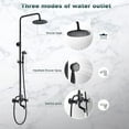 thumbnail image 6 of Oil Rubbed Bronze Exposed Shower Faucet Set 8" Rain Head Shower Bathroom Fixture, 6 of 12