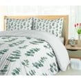 thumbnail image 5 of Ambesonne Eucalyptus Duvet Cover Set, Watercolor Like Leaves, 2-Calking, Laurel Green White, 5 of 7