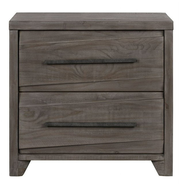 Modus Hearst 2 Tiroirs en Bois Massif Table de Chevet en Sahara Tan