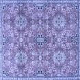thumbnail image 1 of Ahgly Company Machine Washable Indoor Square Persian Blue Traditional Area Rugs, 7' Square, 1 of 4