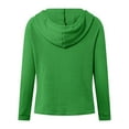 thumbnail image 5 of Kaprioy Womens Long Sleeve Tops Pullover V Neck Sweatshirts Waffle Fall Fashion Trendy Button Hoodies Green, S, 5 of 6