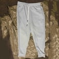 thumbnail image 4 of Men'S Cotton Linen Pants Solid Textured Harem Pants Casual Lightweight Breathable Loose Beach Trousers Summer Spring, 4 of 4