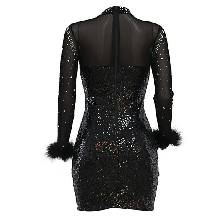 Hot drilling fluffy embellished best sale party dress