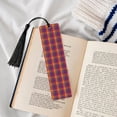 thumbnail image 4 of Kdxio Purple Yellow Buffalo Plaid Print Metal Tassel Bookmarks,Perfect Gift for Art Lovers and Bookworms Metal Bookmarks for Women, 4 of 8