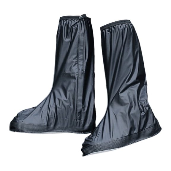 Naiovety Cubrezapatos para días lluviosos PVC para mayor seguridad y durabilidad El PVC antideslizante es fácil de limpiar Bota para la lluvia Paraguas de lluvia negro 3XL (45-46 cm)