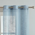 thumbnail image 2 of Dainty Home Hannah Solid Design Linen Look Grommet Panel Pair 76" x 96'' In River Blue, 2 of 4