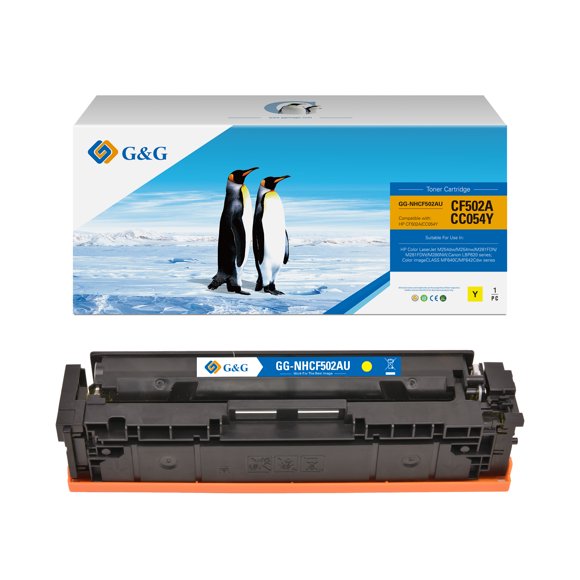 G&G Compatible Toner for HP 202A CF502A for Color LaserJet Pro M254, M281 Yellow 1PC