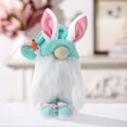 thumbnail image 4 of Muñeca sin rostro de conejo de pascua Goblin enano lindo Conejo Wdftyju gnomo adorno figuritas de escritorio decoración para fiesta en casa regalos para niños, 4 of 7