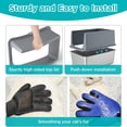 thumbnail image 3 of Stainless Steel Litter Box with Lid, XL Metal Cat Box for Indoor Cats, Enclosure Cat Litter Pan for Large Cats, Non-Sticky Large Kitty Litter Box, Anti-Leakage, 23.5" X 15.5" X 16", 3 of 5