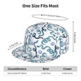 thumbnail image 6 of Haiem Hand Drawn Snake Classic Snapback Cap Flat Bill Hat Baseball Cap Adjustable Size Cotton Dad Hat, 6 of 9