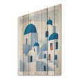 thumbnail image 2 of Designart "Odyssey in Santorini IV" Greece Print on Natural Pine Wood, 2 of 5