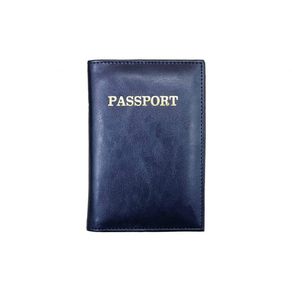RFID Blocking Leather Passport Cover ID Credit Card Holder Bifold Card Wallet