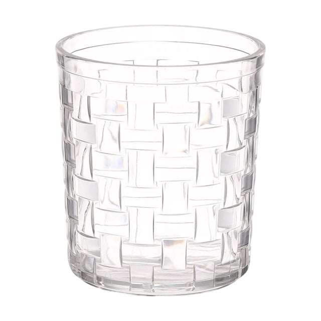 Yhmxh Utensilios de cocina Vaso transparente para enjuague bucal, de boca ancha y grueso, para cepillos de dientes de pareja, copa de vino de bar de tejido de ratán. Muebles para cocina