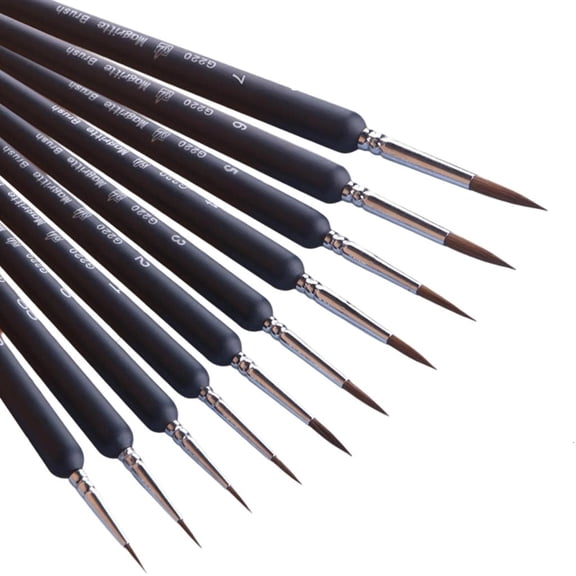 Detail Paint Brush Set 5/10Pcs Wood Handle Miniature Brush for Fine Detailing
