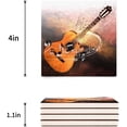 thumbnail image 3 of FMSHPON Guitar Set of 4 Coaster for Drinks, Absorbent Ceramic Stone Coasters Cup Mat with Cork Base for Home Kitchen Room Coffee Table Bar Decor, 3 of 4