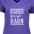 thumbnail image 4 of Inktastic RAISED in a BARN in White Women's V-Neck T-Shirt, 4 of 5