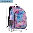 thumbnail image 2 of FORMRS Unisex School Backpack 17" Student Travel Bag with Laptop Compartment, Watercolor Blue Marble Pattern, 2 of 7