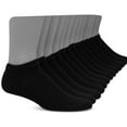 thumbnail image 2 of Hanes Men's 12 Pk Low Cut Socks Black Size 6-12, 2 of 3