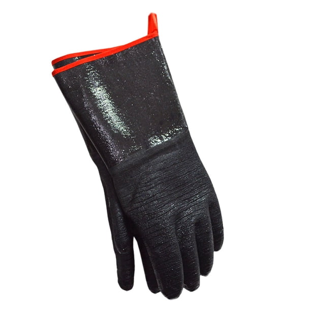 1 par de guantes resistentes al calor durables de los guantes impermeables del horno Guantes de barbacoa