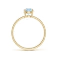 thumbnail image 2 of ANGARA Natural Claw-Set Oval 1 ct Aquamarine Solitaire Engagement Ring in 14K Yellow Gold for Women (Size-8x6mm) | March Birthstone, Anniversary, Jewelry Gift for Women | Natural Aquamarine Ring, 2 of 11