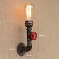 thumbnail image 5 of Lámpara de pared industrial retro vintage hierro óxido lámparas de tubería de agua e27 loft luz plateada iluminación interior hogar dormitorio restaurante deco - Plata Kuyhfg Bienvenido a Kuyhfg, 5 of 5