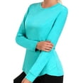 thumbnail image 5 of Pinspark Long Sleeve Workout Tops for Women Athletic Hiking Shirt Crew Neck Yoga Top Lightweight Rash Guard, 5 of 8