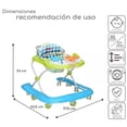 thumbnail image 3 of Andadera Caminadora D Bebe Upa Musical Llanta De Gel Azul Verde, 3 of 9